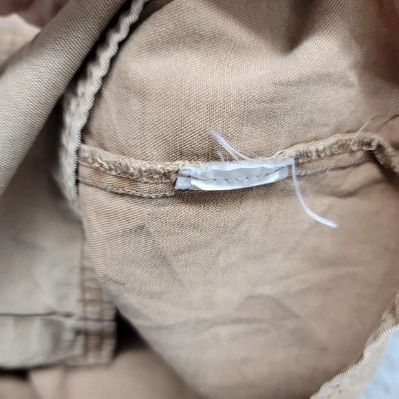 Lucky Brand Shirt Womens Medium Tan Western Cowboy Long‎ Sleeve Pockets Casual - Picture 5 of 8